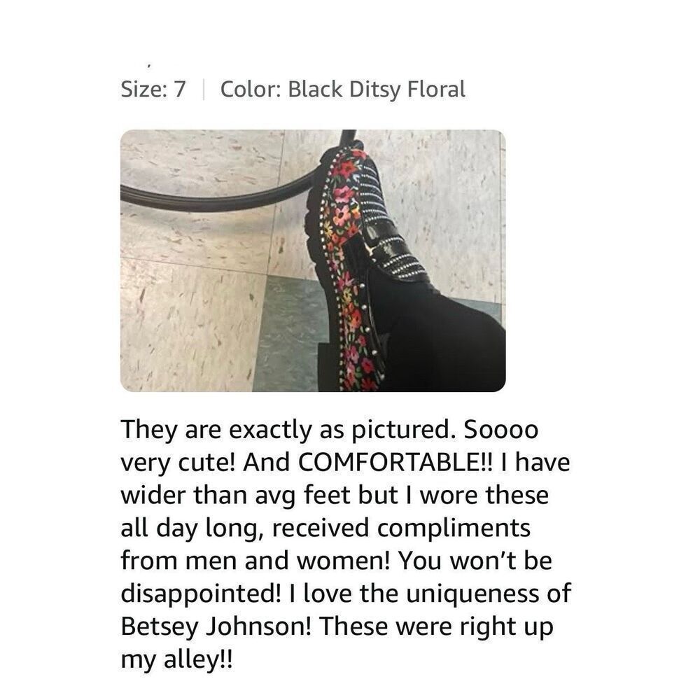 NEW Betsy Johnson Women’s 6 Darian Patent Dixie Floral Loafers - Picture 8 of 11